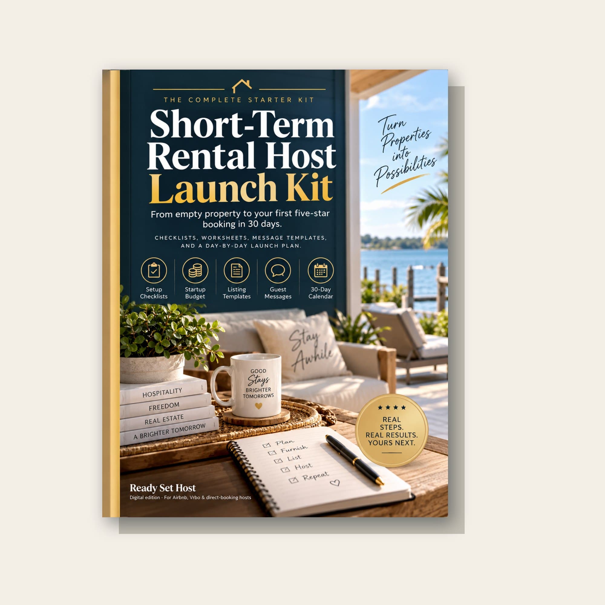 The Launch Kit, shown as a printed book